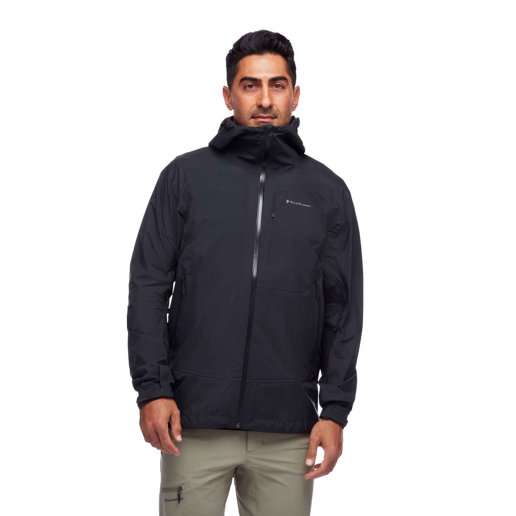 Black Diamond Highline Shell Jacka Herr Svarta | 8495-ILHQN