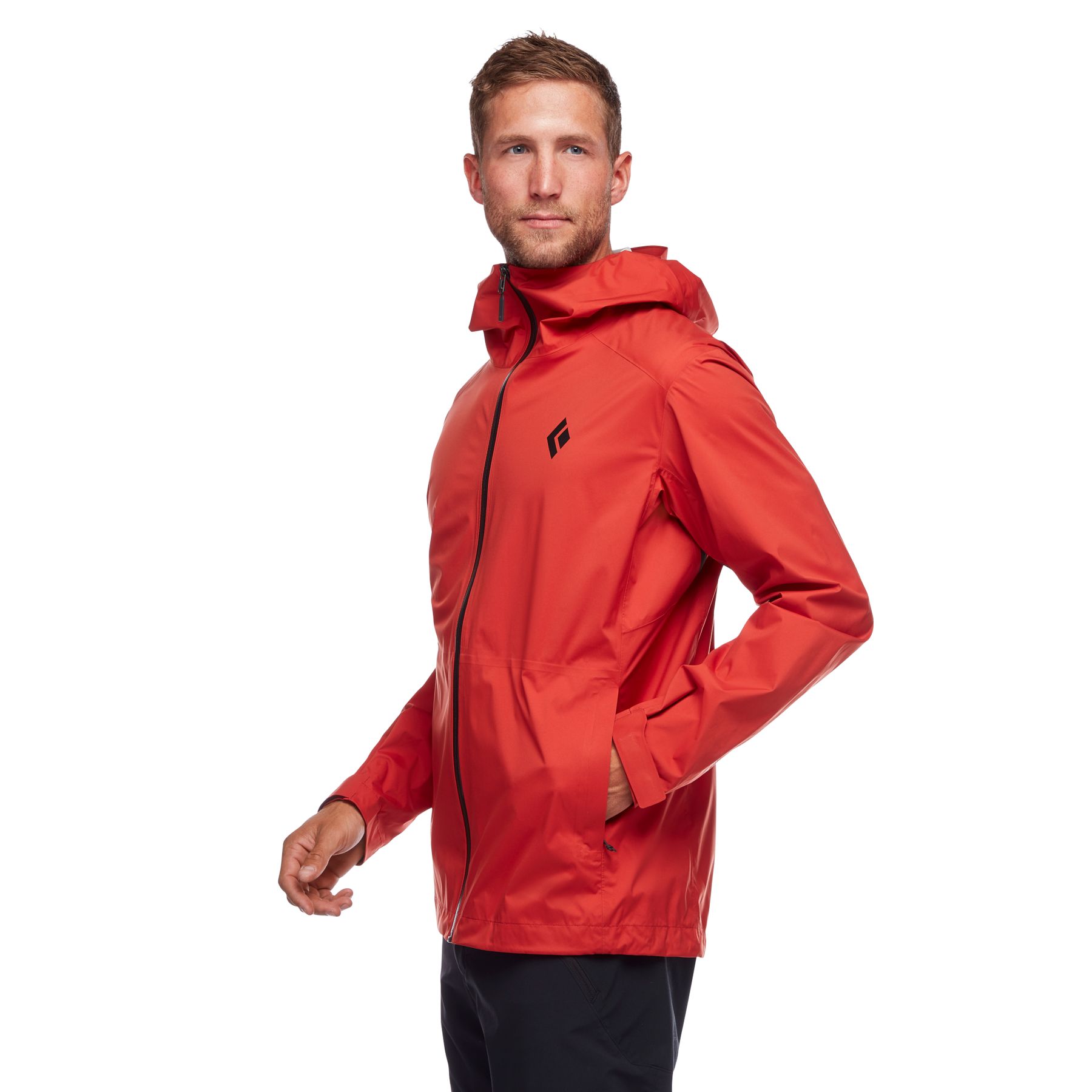 Black Diamond Stormline Stretch Rain Shell Jacka Herr Röda | 5893-YUVJQ