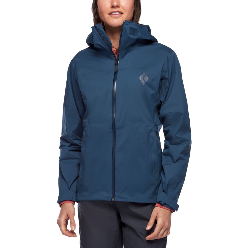 Black Diamond Stormline Stretch Rain Shell Jacka Dam Blå | 8173-VGTMY