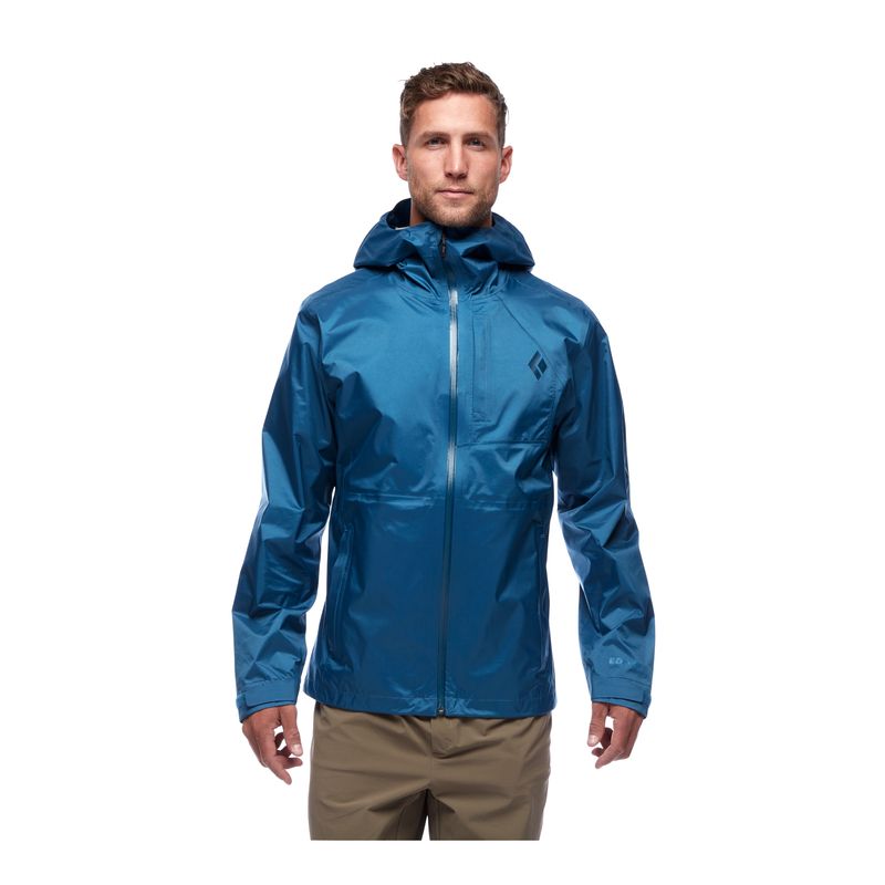 Black Diamond Treeline Rain Shell Jacka Herr Blå | 5804-YJLMA