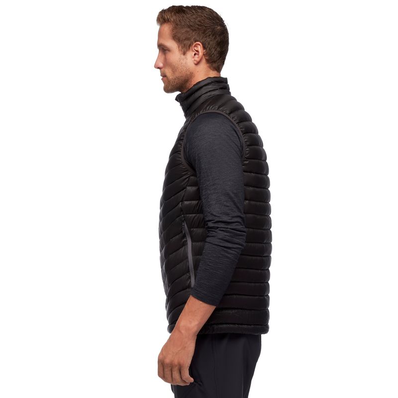 Black Diamond Approach Down Vest Jacka Herr Svarta | 0357-SERMD