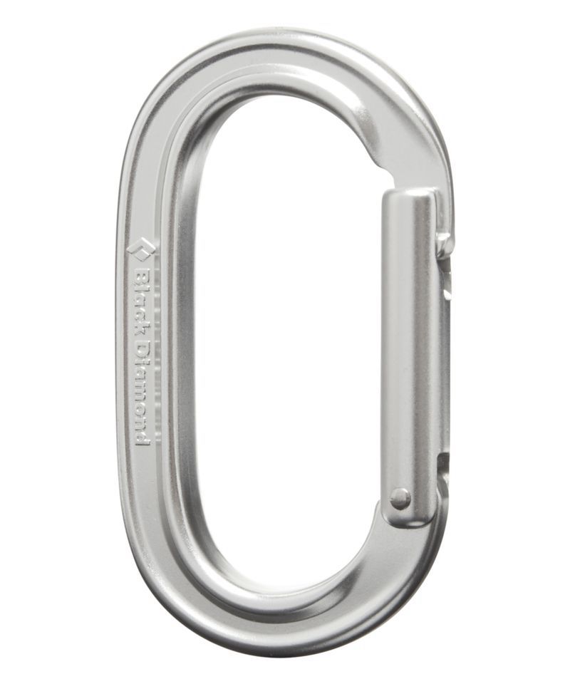 Black Diamond Oval Keylock Karbinhakar Unisex Silver | 2139-JIDCN