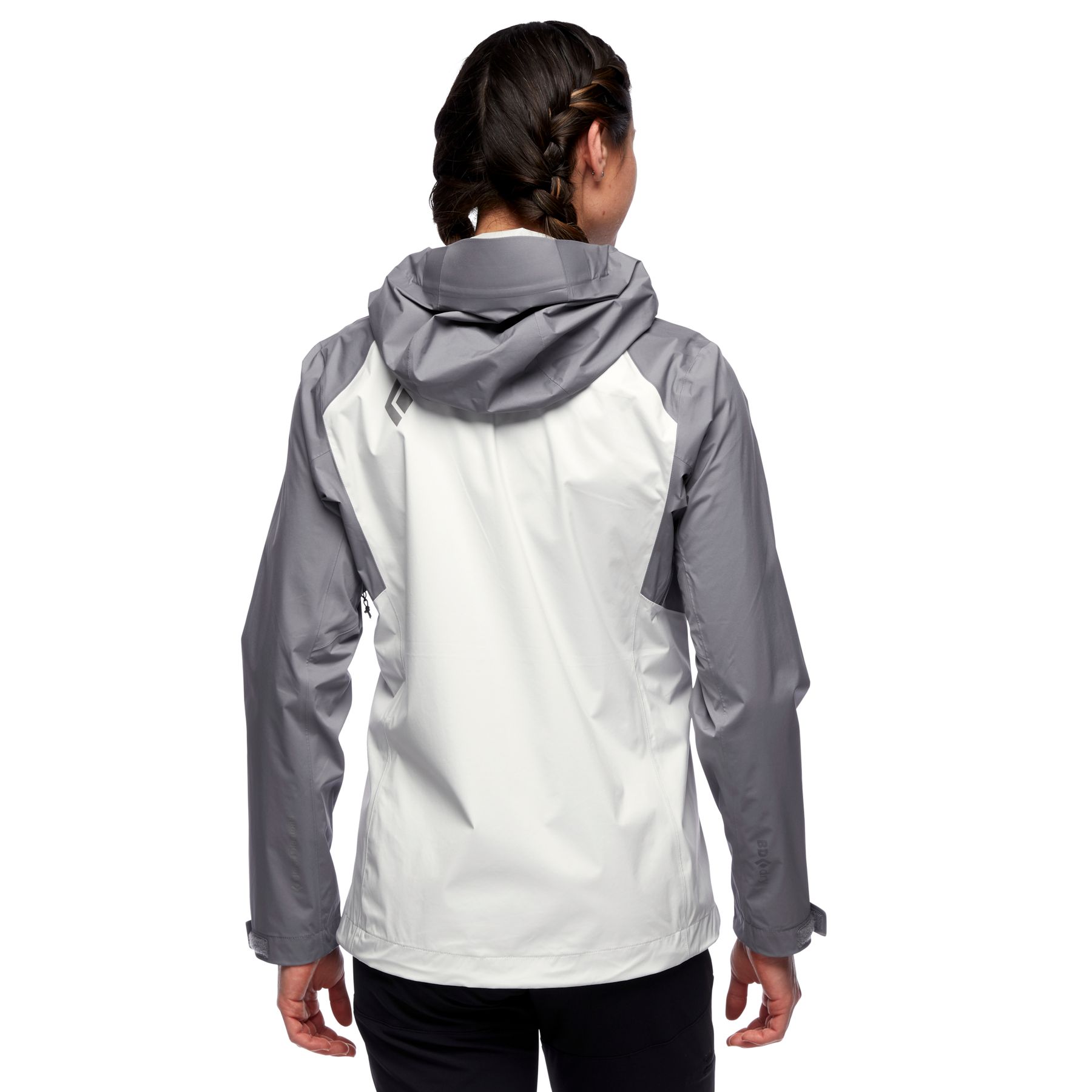 Black Diamond Stormline Stretch Rain Shell Jacka Dam Grå Vita | 5364-VXHAF