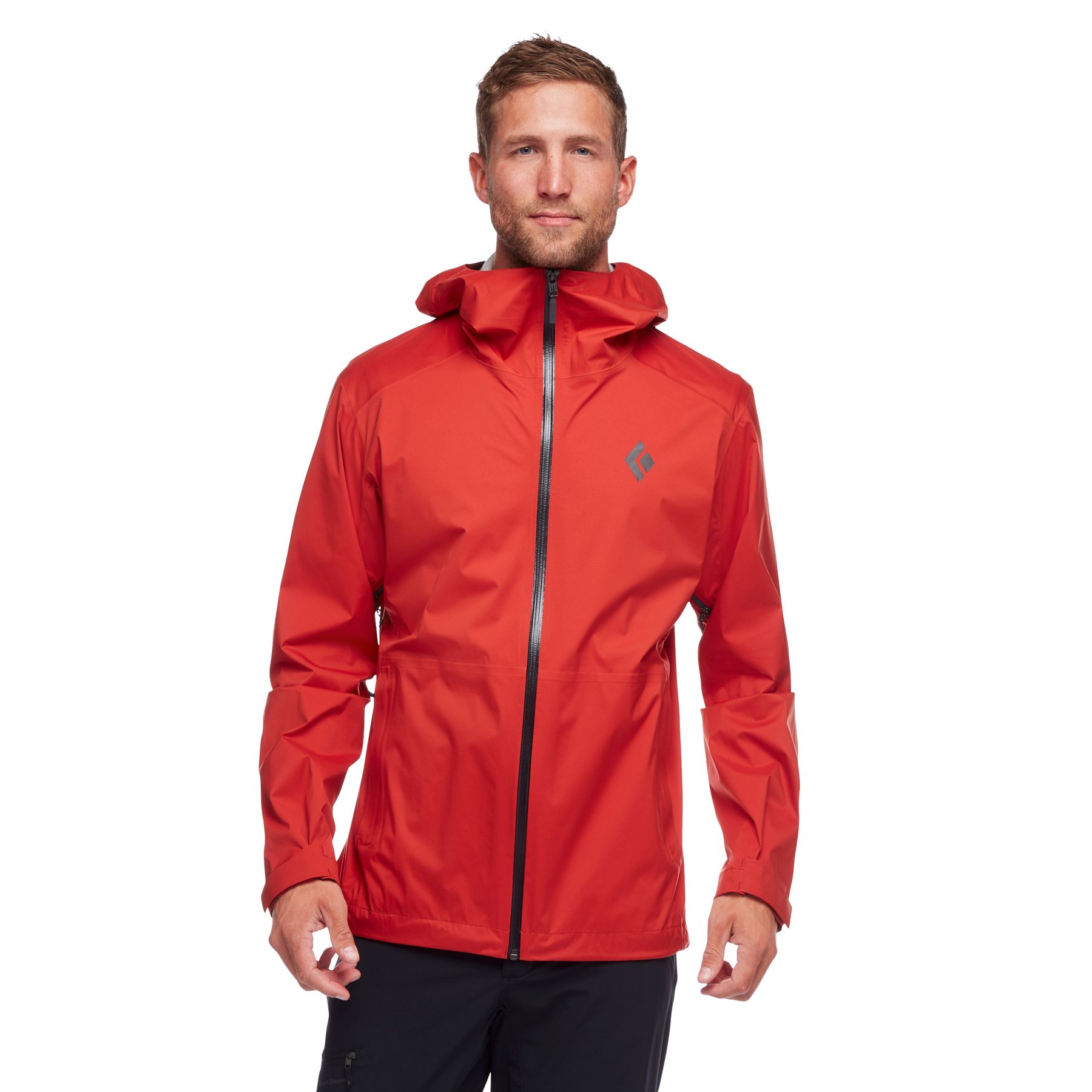 Black Diamond Stormline Stretch Rain Shell Jacka Herr Röda | 5893-YUVJQ