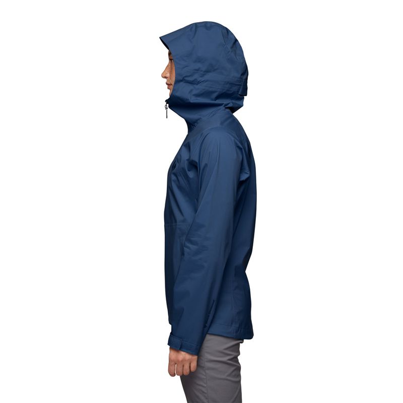 Black Diamond Stormline Stretch Rain Shell Jacka Dam Blå | 8173-VGTMY