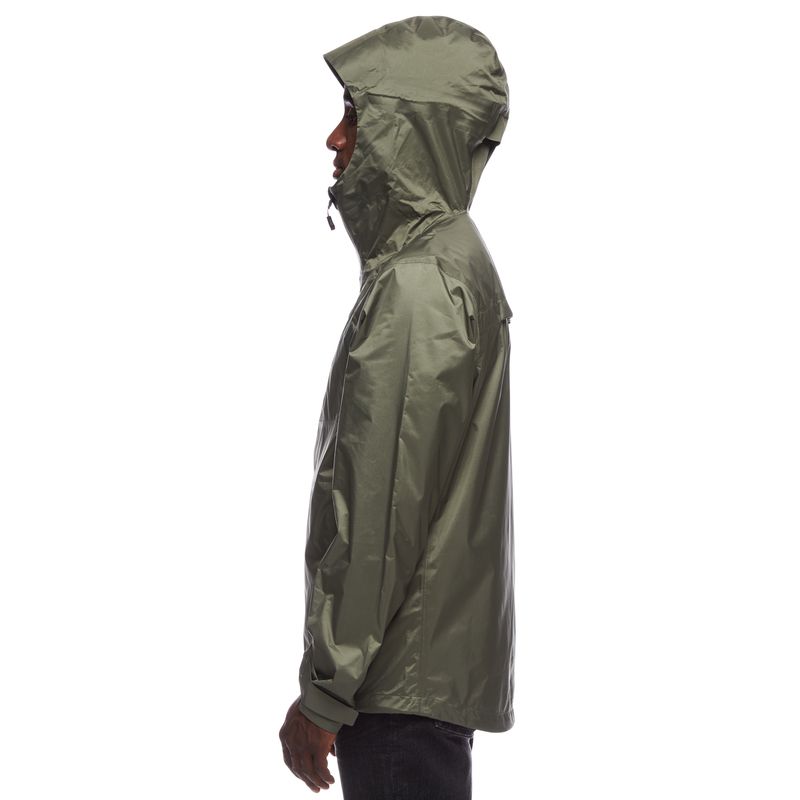 Black Diamond Treeline Rain Shell Jacka Herr Gröna | 7025-RWDZJ